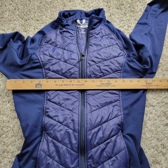 Straight Down Jacket Womens Small Blue Full Zip Golf Quilted Fleece - Picture 6 of 9